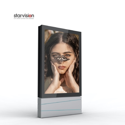 55 65 75 86Inch Single Side Outdoor Lcd Advertising Displays 3000nits  For Urban Street