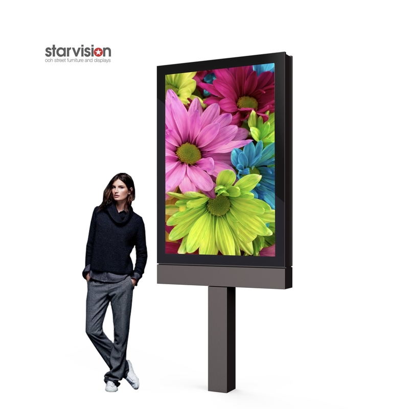 Pole Mounted P3 Street LED Display Outdoor LED Video Display